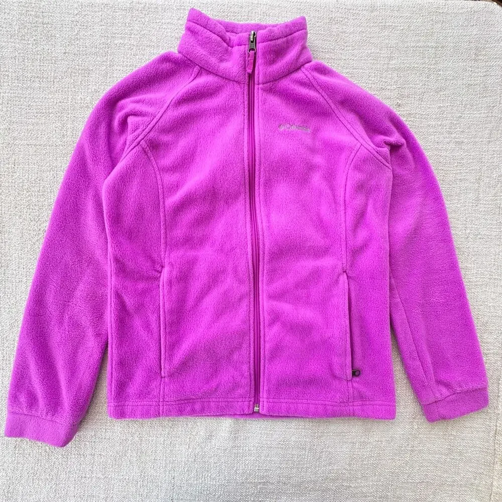 Columbia Girl's Purple Fleece Jacket VGUC 14/16